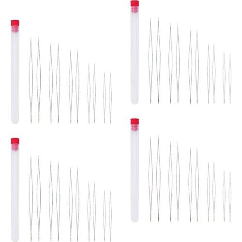 Pack Of 40 Big Eye Beading Needles Easy Thread For Necklace Jewelry Making