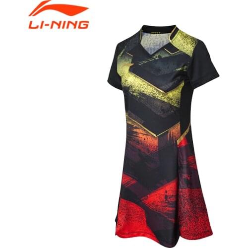 Li-Ning Women Tennis Suit Badminton Tennis Skirts Daily Training Dress Quick Dry Casual Exercise Skirt Askn082
