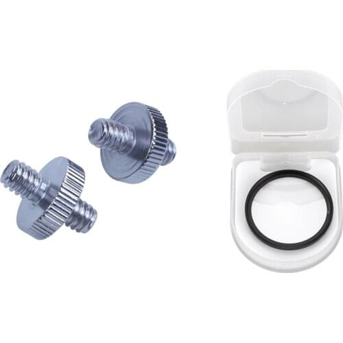 1 Pcs 49mm Protector Ultra-Violet UV Lens Filter & 5 Pcs 1/4 Inch Male To 1/4 Inch Male Threaded Screw Adapter