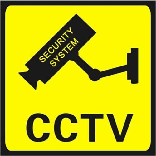1Pc CCTV Surveillance Security 24 Hour Monitor Camera Warning Stickers Sign Alert Wall Sticker Waterproof Lables Wholesale