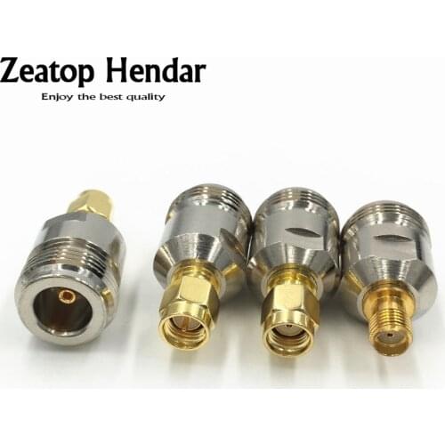 3Pcs / Set Brass N Female to SMA / RP-SMA Jack 3 Types Male or Female Plug RF Coaxial Coax Jumper Adapter Test Connector