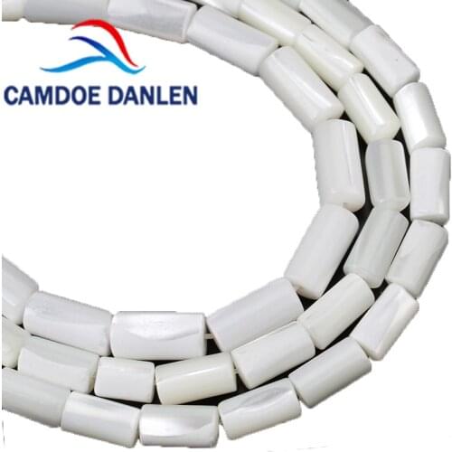 Natural Shell Beads White Cylindrical Shape Trochus Top Shell Stone 3.5*3.5/4*8/5*10MM DIY Bracelet Necklace For Jewelry Making