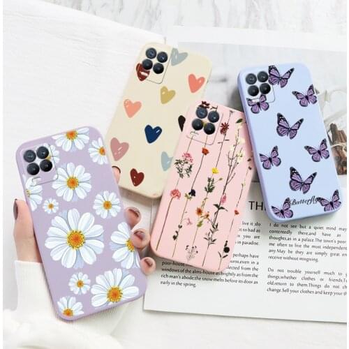 For OPPO Realme 8 Pro Case Soft Silicone TPU Back Cover Cases For OPPO Realme 8 Pro Realme8 6.4" Coque Cute Flower Bumper Shell