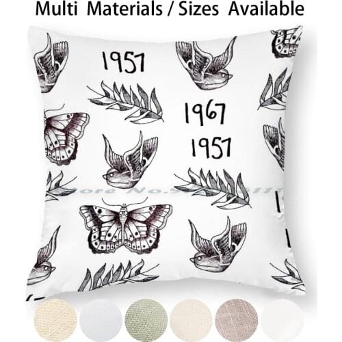 Tattoo ( Pattern ) Pillow Case Throw Pillow Cover Cotton Linen Flax One Direction Liam Payne Zayn Malik Niall Horan Louis