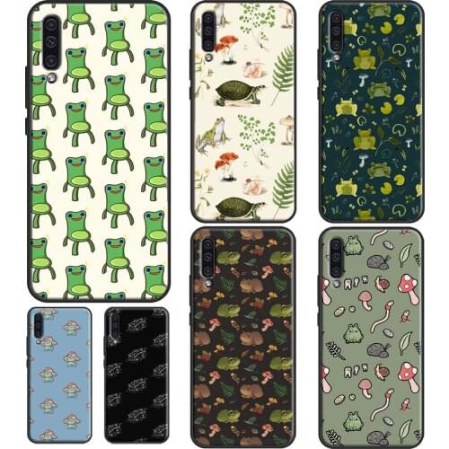 Cute Cartoon Frog Collage Case For Samsung A52 A72 A32 A12 A20e A21S A11 A31 A41 A51 A71 A02S A10 A40 A50 A70 Coque