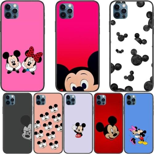 Disney cute mickey mouse stitch soft Anime Phone Cases cover For iphone 11 Pro Max case 12 8 7 6 S XR PLUS X XS SE 2020 mini bl