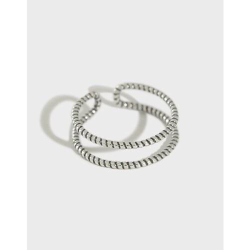 Double layer twist real 925 sterling silver rings for women accessories 2020, vintage adjustable ring female gift fine jewelry