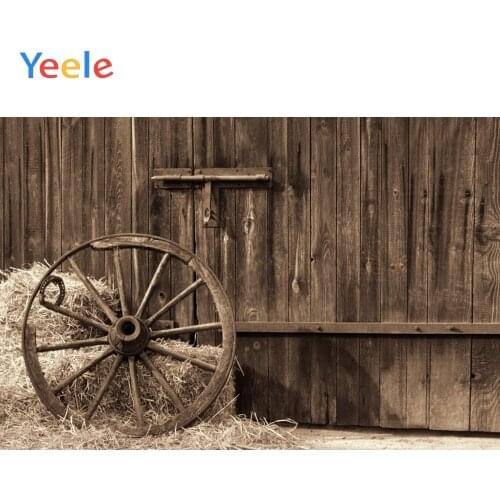 Autumn Rural Farm Barn Warehouse Wheel Hay Scene Baby Child Photography Backgrounds Custom Photographic Backdrop Photo Studio