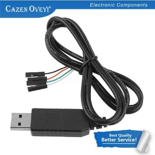 1PCS 1M USB To RS232 TTL UART PL2303HX USB To COM Cable Module Converter Cable 4 Pin Data Line Black Computer Cables Connectors