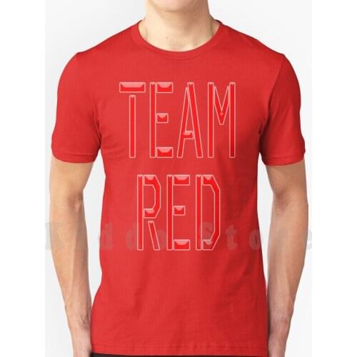 Team , Red. T Shirt DIY Big Size 100% Cotton Team Teams Red Sport Sports Fan Sporting Play Player Opponent Side Off Side Field