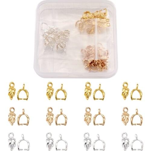 1 Box Brass Ice Pick Pinch Bails Connector for jewelry making DIY Pendant Clip Hook Links Accessories