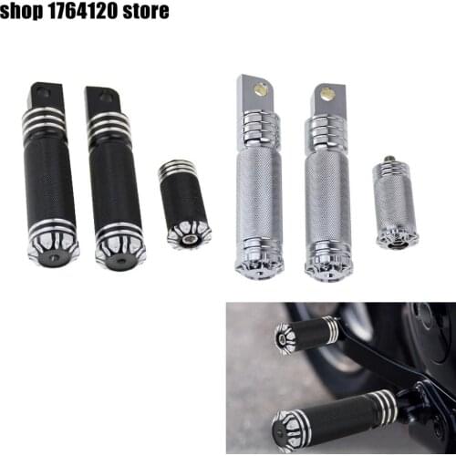 Motorcycle Black Chrome Foot Rest Pedal Footpeg Pedal Shifter For Harley Sportster XL883 1200 Touring Softail Dyna Fat Bob FXDF