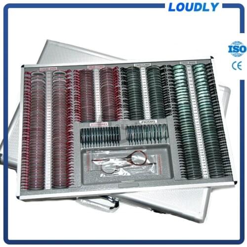 Loudly brand High quality Trial Lens Case 266 Pcs Optical Golden Rim Trial Lens Set JCC-266
