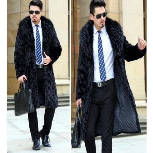 Personalized winter thicken warm slim clothes mens mink leather jacket fur leather coat men jackets jaqueta de couro fashion