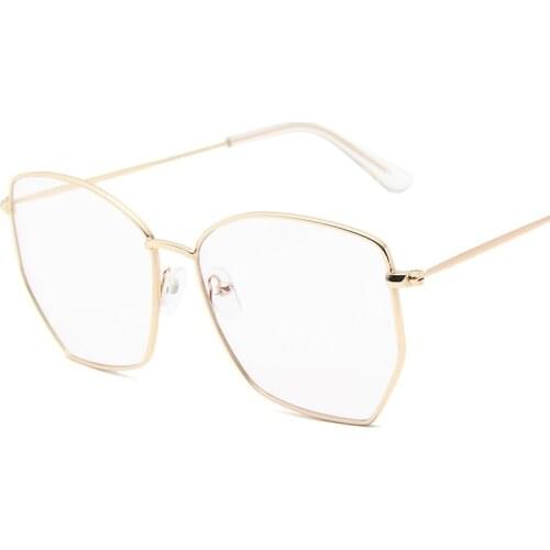 Hot Sun Glasses For Woman 2021 New Vintage Metal Frame Optical Glasses For Man Blue Light Eyeglasses Black Shades UV400 CM1234