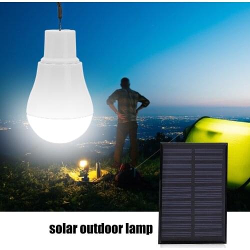 Portable LED 110lm Sensor Bulb Light Solar Powered Energy Night Light Auto On/Off Smart Emergency Outdoor Camping Tent Lighting
