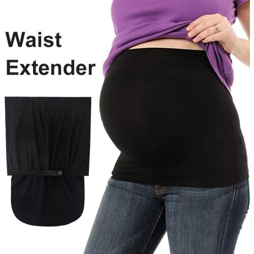 Maternity Waistband Belt For Pregnancy Jeans Accessories ADJUSTABLE Elastic Waist Extender Clothes Pants Waistline 1Pcs Cotton L