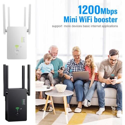 5G Wifi Repeater WiFi Amplifier 1200mbps Wireless Router 24G 5Ghz Internet Signal Amplifier Wi Fi Booster WiFi Range Bearable