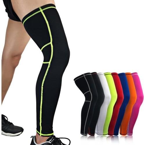 1pcs Long knee protectoBreathable Basketball Sports rodilleras Knee pads Ride Gauges Calf thigh brace Leggings Pantyhose dizlik
