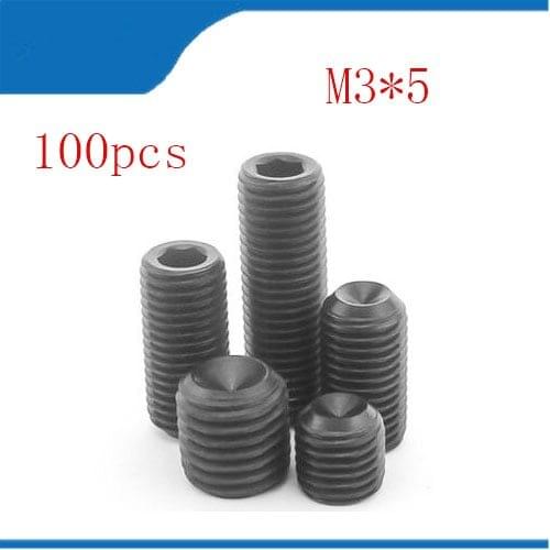 100 pc/lot) M2,M2.5,M3,M4 *L=3,4,5,6,8,10 steel Grade 12.9 high tensile cup point set grub screw
