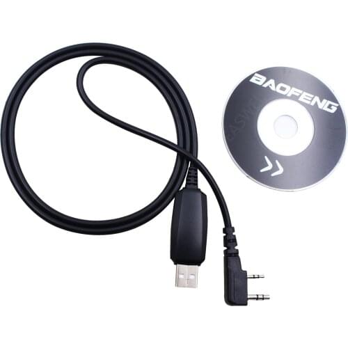 2 Pin USB Programming Cable + CD for Kenwood Radio TK-240 TK-250 TK-255 TK-260 TK-260G TK-270 TK-270G TK-278 TK-272G TK-278G