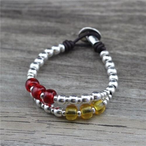 Anslow Trendy 2021 Charm Brand Design Cheap Color Beads Lovers Bracelet Handmade DIY Bangles Wrist Hand Friendship LOW0858LB