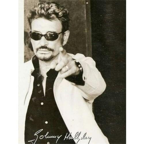 Johnny Hallyday DIY Embroidery Cross Stitch 11CT Kits Craft Needlework Set Printed Canvas Cotton Thread Home Design