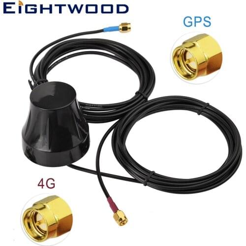 Eightwood Vehicle Truck RV GPS 4G LTE Antenna for GPS Navigation Head Unit Car Telematic 4G LTE Mobile Cell Phone Booster System
