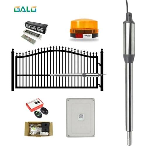GALO PKM-C01 Single Swing Gate Opener Kit, Hardware Accessories,Control Box Receiver & Photocell Included