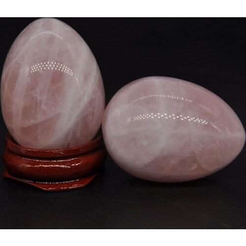 30x40mm Rose Quartz Egg Shaped Stone Healing Natural Crystal Kegel Massage Accessory Minerale Gem Spiritual Home Decoration