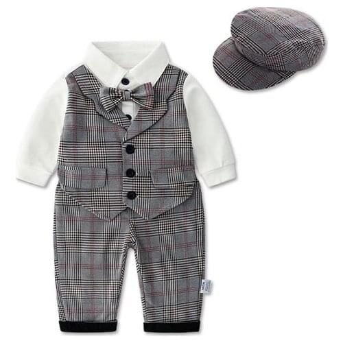 Newborn suit split suit for male baby Jacket + trousers + hat 3 sets