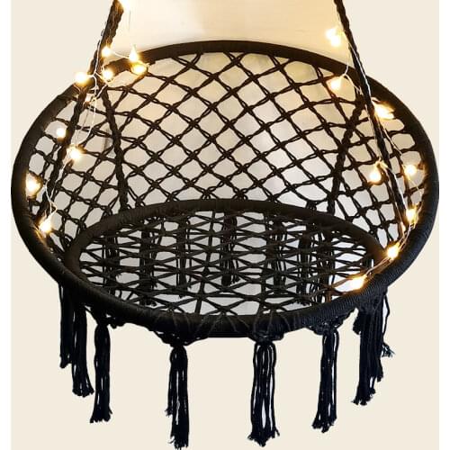 Round Hammock Swinging Chair Outdoor Bedroom Single-Safety-Chair Child Adult for Dormitory