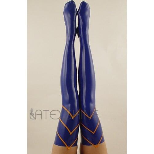 Latex Stockings Natural Latex Bule Tights Highs Stockings
