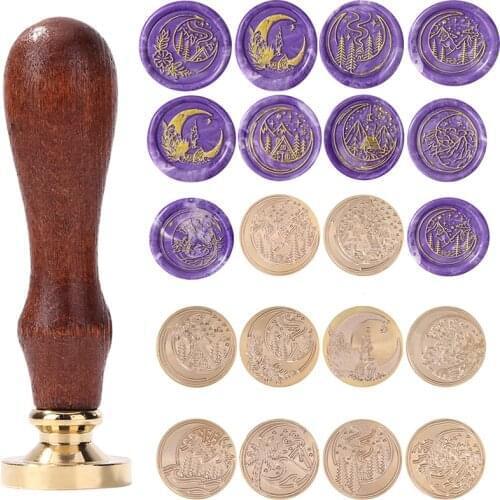 Replace Copper Head Hobby Tools Sets Wax Seal Antique Sealing Wax Stamp Wood Handle DIY Envelope Wedding Invitations