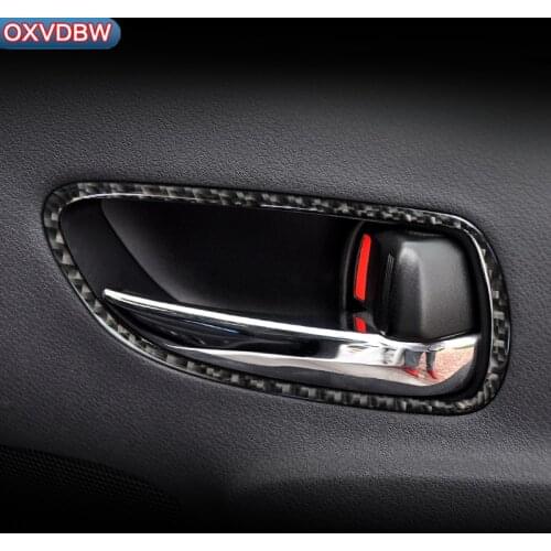 Carbon Fiber Car Interior Door Handle Cover Trim Door Bowl Decals and sticker For LEXUS IS250C 300 350C Car Styling accessories