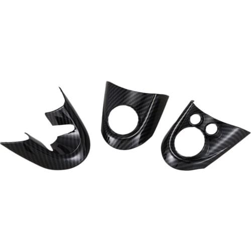Car Carbon Fiber Steering Wheel Decoration Stickers, Interior Modification Accessories, For 2018-2020 Mini Cooper S