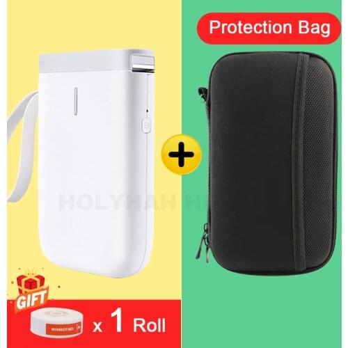 Niimbot D11 Mini Label Printer Bluetooth Label Maker Machine with Falling Protection Bag for IOS Android Transparent Sticker