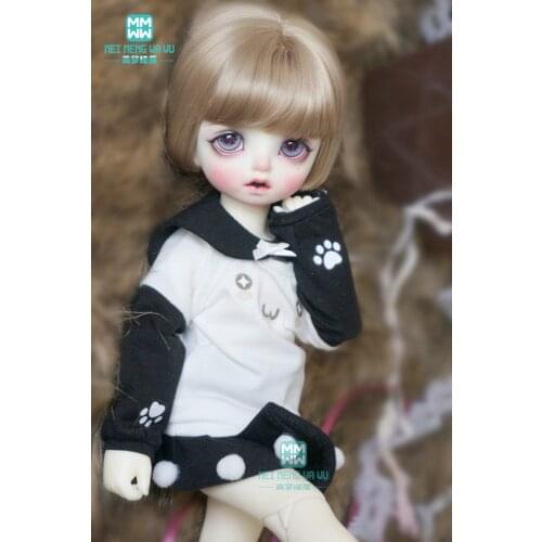 BJD doll clothes fit 30cm 1/6 BJD dolls Cat ear sweatshirt four-piece suit