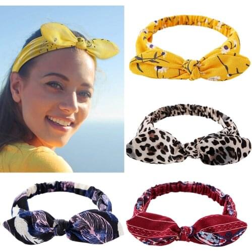 Women Headband Cross Top Knot Elastic Hair Bands Soft Girls Bohemian Hairband Twisted Knotted Headwrap Party Hair Accessories