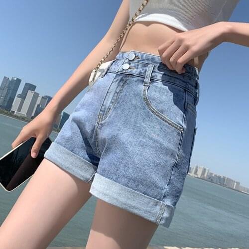Plus Size Short Jeans High Waist Womens Jeans Shorts Trousers for Female Pants High Waist Summer Fashion Denim Shorts Girls