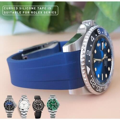 Watchbands For Rolex DAYTONA SUBMARINER GMT Oysterflex Watch Accessories Silicone Watch Bracelet Rubber Watch Strap Watch Band