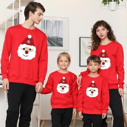 Christmas Parent-child Wear Holiday Celebration Long-sleeved Instagramable Round Neck Casual Sweatshirt Family Matching Outfits
