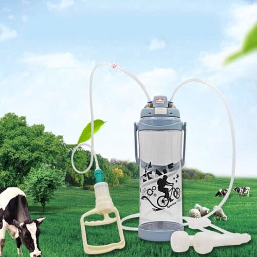 Manual Pulse Electric Milking Machine Stainless Steel with Adjustable Suction Goat Sheep Milk Tray for Farm Livestock Poultry