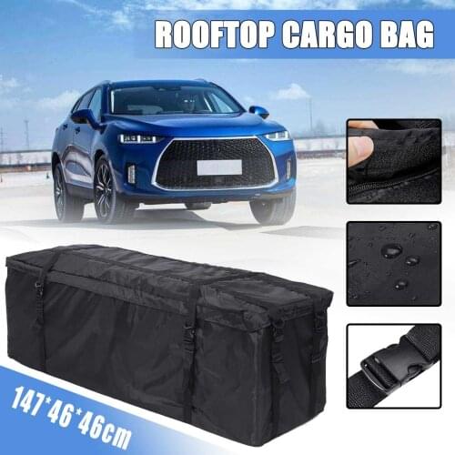 150x45x45cm Car Rooftop Roof Rack Cargo Bag Box Waterproof Luggage Carrier Cargo Luggage Travel Black Storage Bag For SUV Cars