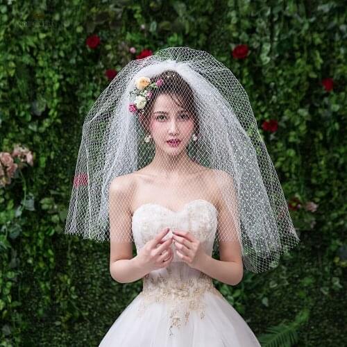 Wedding Veil Tulle Cover Face Bridal Veil 4T Bridal Veil Short New Style Bridal Party Veils With Comb