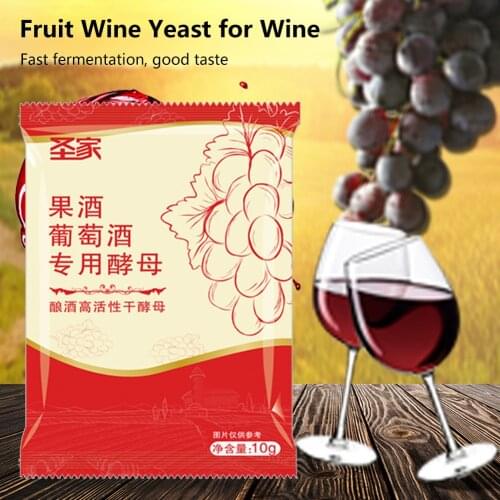 10g Wine Yeast Home Brewing Saccharomyces Cerevisiae For Fruit grape Wine DIY Grape Self-brewed Alcohol Active Dry Yeast Koji