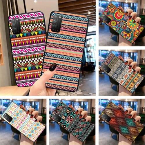 Indian Style Pattern Bright Tribal Phone Case for Huawei Honor 30 20 10 9 8 8x 8c v30 Lite view 7A pro