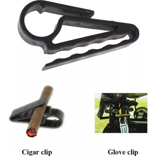 New 5pcs/lot Golf Cigar Holder Clip for Golfers Golf Bags and Carts Black Cigar Accessories