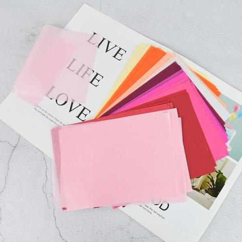 100Sheets 21*14cm A5 Tissue Paper Multicolor Flower Gift Wrapping Paper Home Decor Festival Party Wedding DIY Packaging Supplies