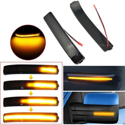 2PCS Car Accessories Side Mirror LED Dynamic Blinker Turn Signal Light For Ford F150 2009-2014 F-150 SVT Raptor 2010-2014